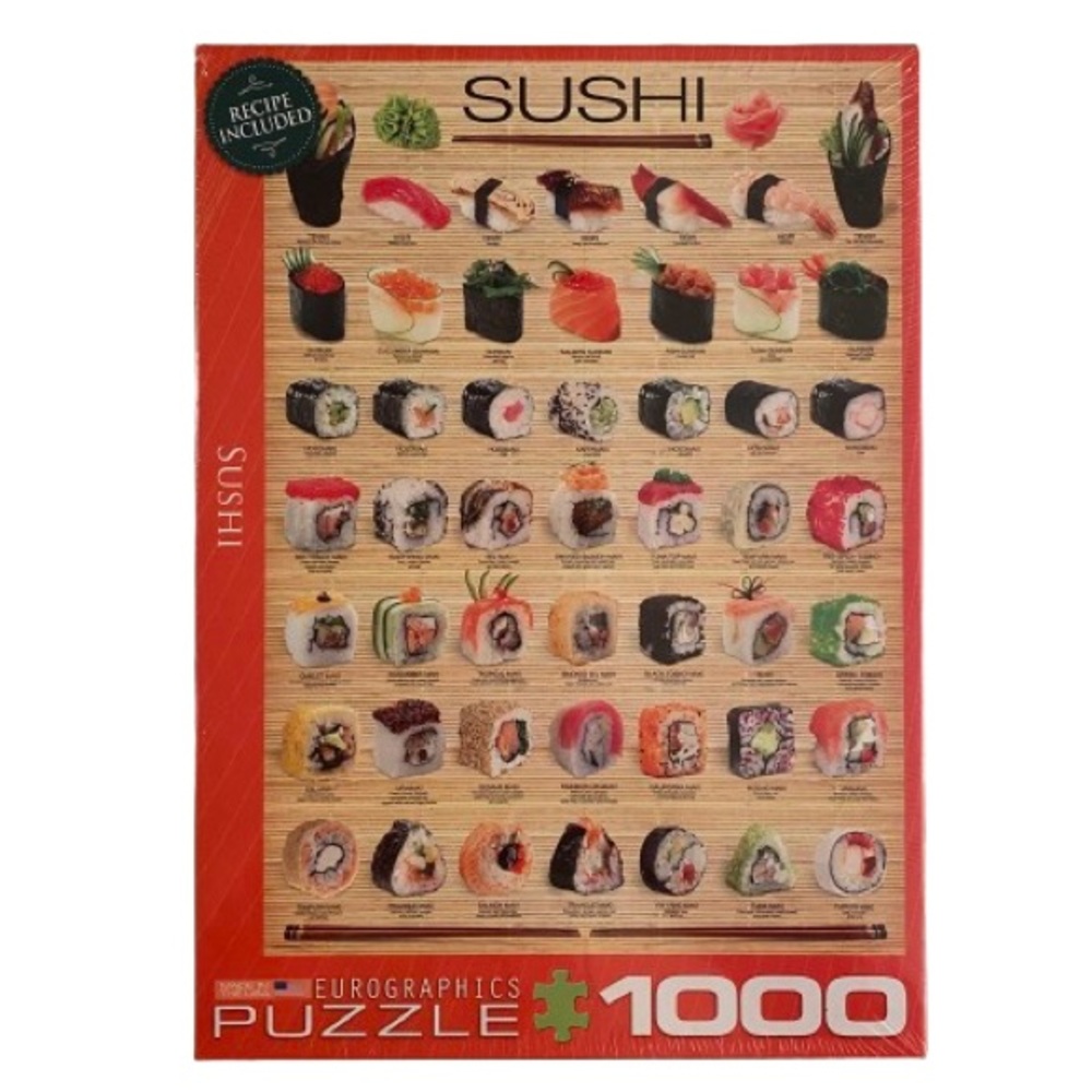 Eurographics Sushi Puzzle 1000 Pieces 19 1/4" x 26 5/8" NEW in Sealed Packaging